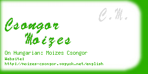 csongor moizes business card